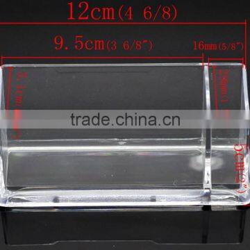 1PC Clear Plastic Business Card Holder Stand Display With Pen Stand photo-3