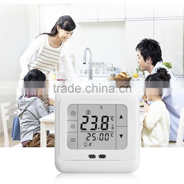 Touch Screen Weekly Programmable Heating Thermostat Blue Backlit C07.H3 16A Cheap Price hot selling