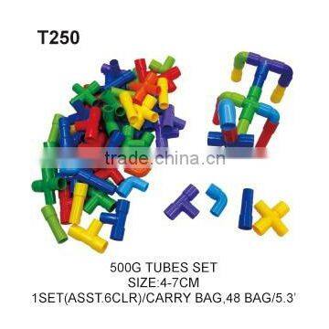 500 g Educational Blocks Plastic Building Semicircle Tube Toy For Kids photo-2