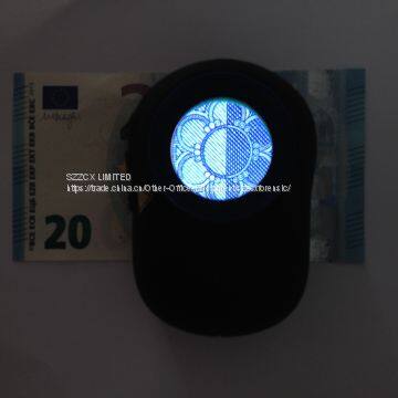 HS113 Forensic Magnifier With Light UVA(365nm) UVC(254nm) Laser(980nm) White,10× Amplification Double Lens With Anti UV photo-2