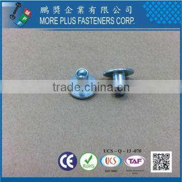 Made in Taiwan Carbon Steel C1006 Zinc Plated CR6+ Wax Oval Head Decorative Semi Tubular Rivets photo-4