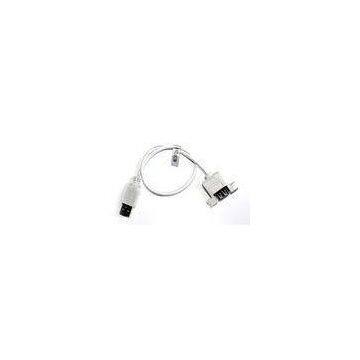 White AM To AF USB Extension Cable With Panel Mount UL Certified