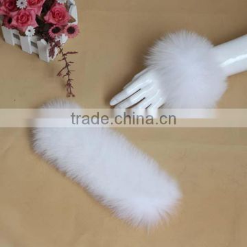 YR619A new products China manufacturer winter coat jacket oversleeve luxurious real fox fur cuffs