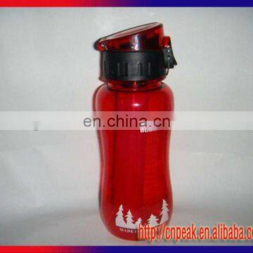 eco-friendly tritan red color BPA FREE water bottle with straw