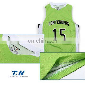 sublimation custom sleevesless basketball equipments shirts