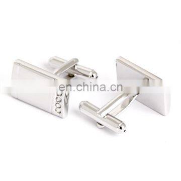 Delicate Rhinestone Simple Jewelry Men Shirt Cufflinks photo-3