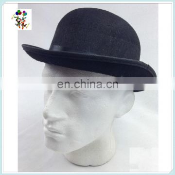 Derby Fancy Dress Cheap Black Felt Bowler Party Hats HPC-0238