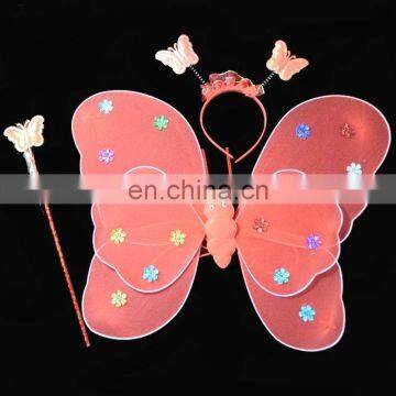 cheap beautiful girl fancy pink butterfly wing