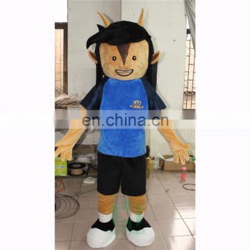 adult size blue t-shit soccer football player mascot costume