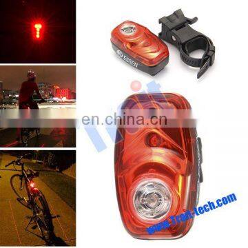 Wholesale EL-600VR 100mA 3-Mode 3-LED Red Laser Bike Bicycle LED Rear Light