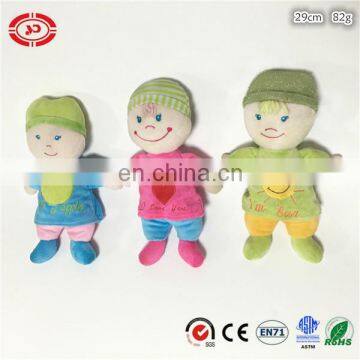 Three colors boy kids gift doll plush soft stuffed toy