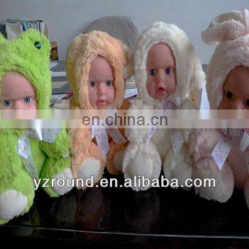 Baby rubber shaped with clothes and zippers