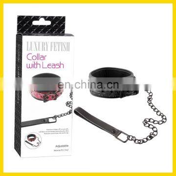 Black Luxury Fetish Collar Leash, Silicone Vagina Sex Toy For Men