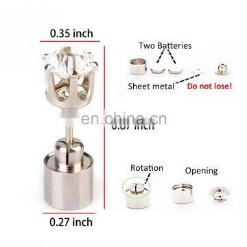 9 Colors Christmas Light Up LED Earrings Studs Flashing Blinking Earrings Dance Party Accessories Unisex for Men photo-6