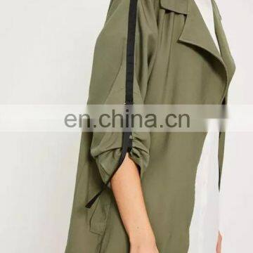 Latest Fashion Army Green Parka Overcoats Woman Parka photo-4