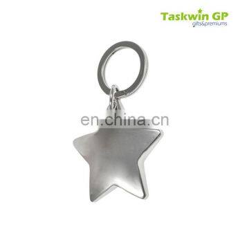 Custom shape star 3D effect blank design metal promotional keychain/metal key chain for sale