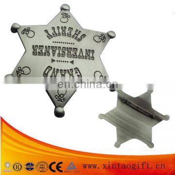 2014 Exquisite sheriff badge,metal pin badge holder