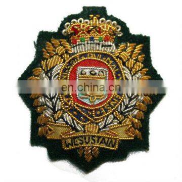 Handmade Embroidered Military Blazer Crest Badge, Premium Quality