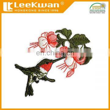 Sew-On Style and Patches Product Type Bird Flower Embroidered Patches