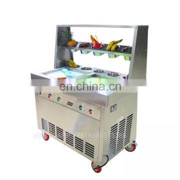 Commercial Thai Roller Icecream Flat Pan Thailand Rolled Instant Stir Fry Ice Cream Cold Plate Fried Ice Cream Roll Machine photo-2