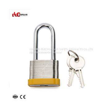 51mm Laminated Steel Shackle Safety Padlocks EP-8563   Metal Body Padlock