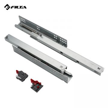 Filta Furniture Hardware European type Full Exrension Under Mounting Hidden Drawer Slide with 2D Adjustable Handles