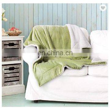 100% Polyester Sherpa Flannel Blanket Two Sides Brushed Cozy Fleece Throw photo-3
