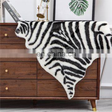 Manufacturer Wholesale Zebra Shaggy Fur Floor Rugs For Sale Living Room