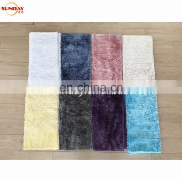 100% Polyester microfiber  shiny chenille bathmat