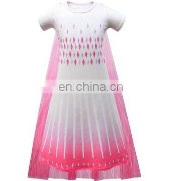 Girls Dress 2020 Summer Cotton Shorts Sleeves Print Clothes Kids Dress