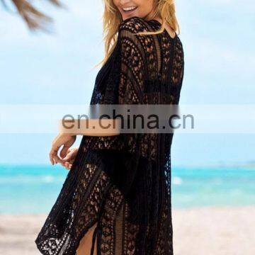 Plus size Сексуальный пляжный купальник-кавер-ап, трикотажная купальник-кавер-ап, палео-туника для пляжа, сарафан-кавер-ап для женщин на пляже, купальник-кавер-ап photo-6