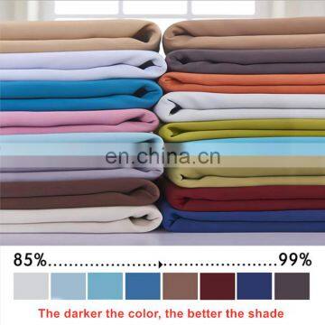 Wholesale Custom Modern Simple Solid Color 100% Polyester High Shading Blackout Window Curtains Rideaux For The Living Room photo-4