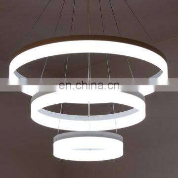 creative circle ring iron Chandelier lamp LED Aluminum pendant light for restaurant and bedroom