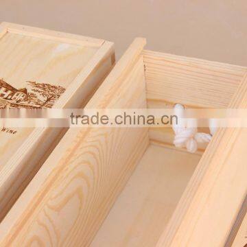 Custom Handmade Skeleton Wooden Wine Box 1 Bottle Box for Wine