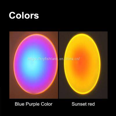 Promotion projection table lamps floor light modern indoor nordic led rainbow 2021 home decor halo sunrise projector lamp sunset