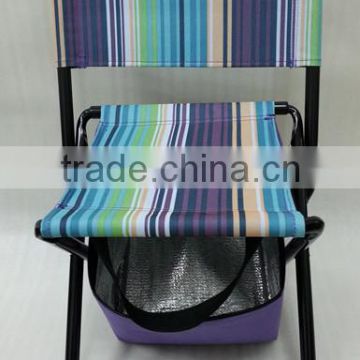 foldable insulated cooler fishing chair for outdoor camping and picnic