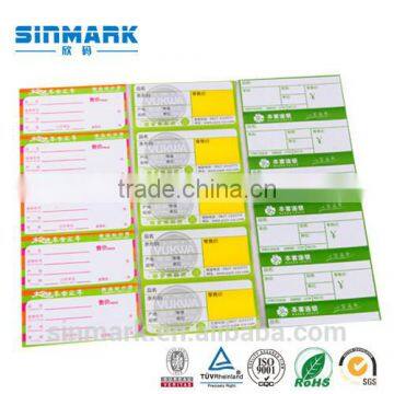 SINMARK 2015 Hot Selling Thermal Plastic Shelf Labels,Adhesive Label