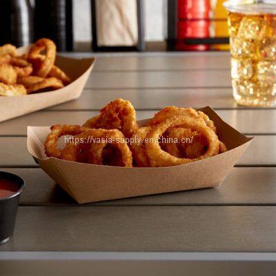Sustainably, Biodegradable, Compostable Small Kraft Meal Tray 220/190 x 115/85 x 45mm
