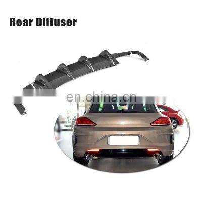 For Volkswagen VW Scirocco R Racing Style Carbon Fiber Rear Bumper Diffuser 15-18