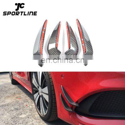 Pure Carbon Front Canards Trims for Mercedes CLA250 CLA45 AMG 13-18