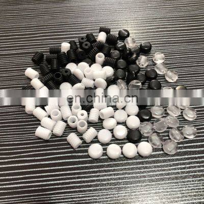 9Mm Diy Adjustable Face Masking Extension Plastic Toggle White Black Rubber Stopper Buckle photo-2