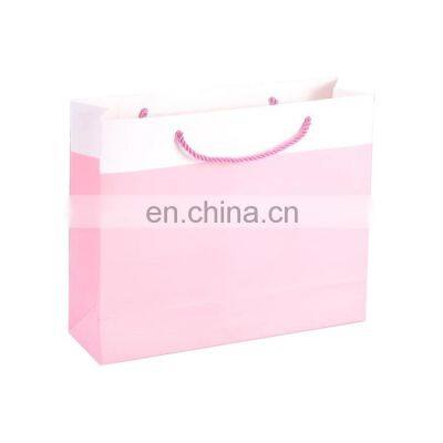 Custom Logo CMYK Printing Fancy Design Plain Cotton Handle for Garment Packaging with Black Kraft Paper Gift Shopping Bags