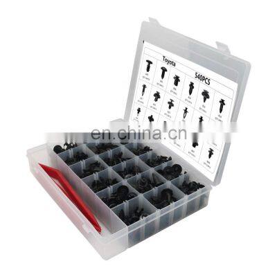 Plastic Fastener Rivets Clips Set Bumper Retainer Kit for Car Boxed Include Different Type Clips Universal Colorful High-quality