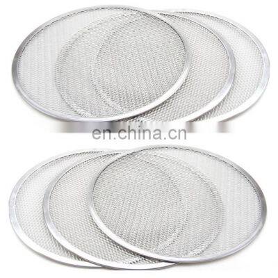 Best 33 cm Round Aluminum Screen Pizza Baking Trays