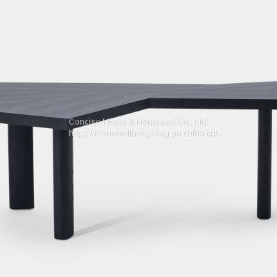 Modern Italian Minimalist Style Writing Desk SD1603 Painted Solid Wood Office Desk photo-2