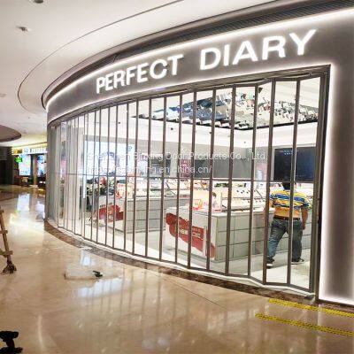 Алюминиевая сплавная складывающаяся прозрачная кристальная дверь