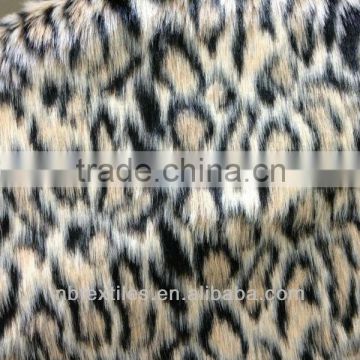 Jacquard faux fur fabric,animal pattern