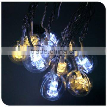 cotton ball light string christmas decor