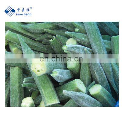 Sinocharm Frozen vegetable Organic vegetables Premium variety Organic Okra  IQF Frozen Okra Whole