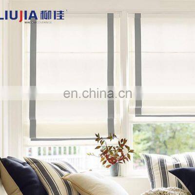 Manual Horizontal Home Window Customized Size Curtain Roman Blinds Shades